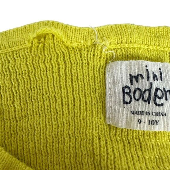 Mini Boden Open Front Yellow Cashmere Blend Cardigan 9-10 Year - Picture 3 of 4